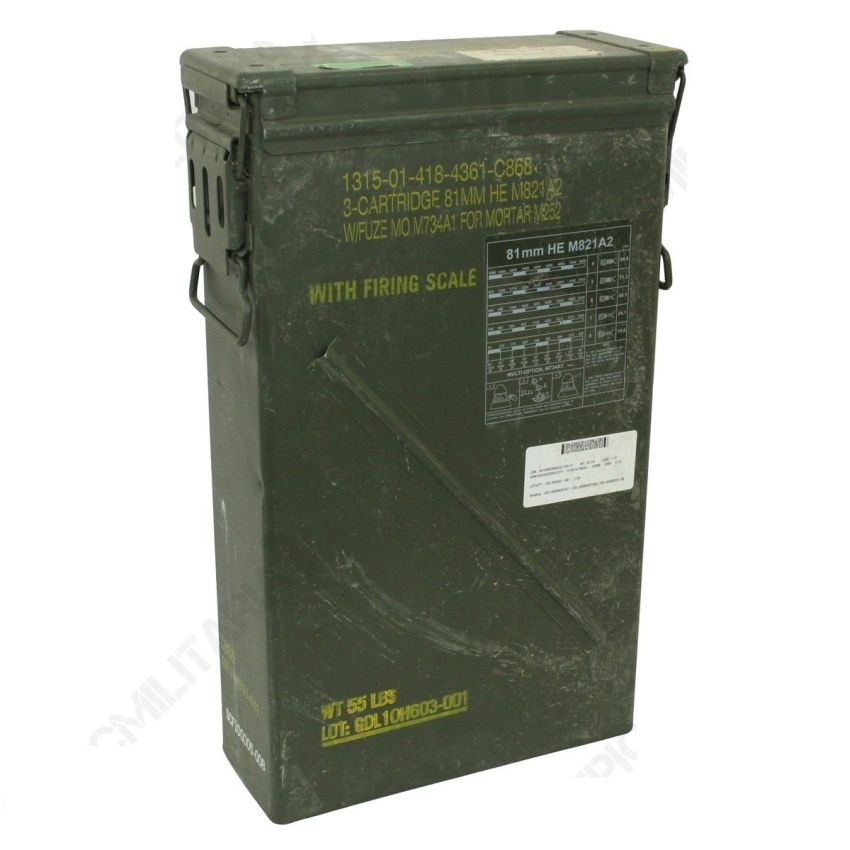 Bedna US kovová na munici 81MM