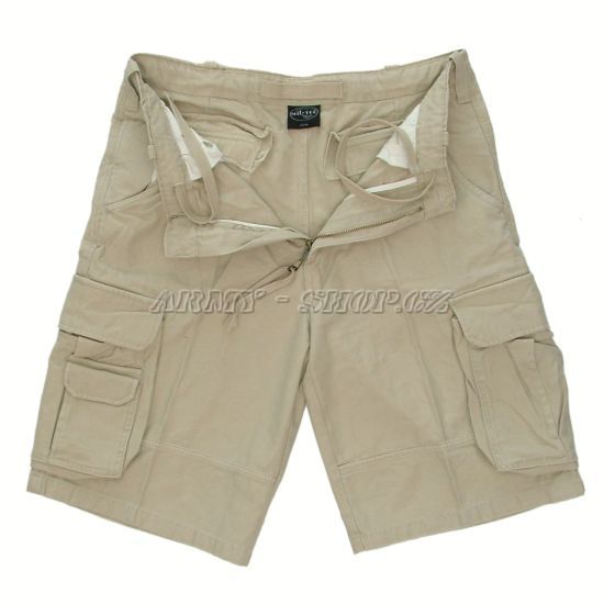 Bermudy military PILOT - béžové