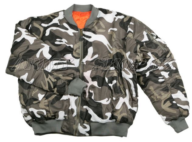 Bomber maskáčový bílý