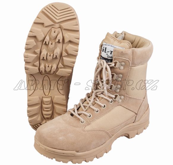 Taktické boty ZIPPER béžové