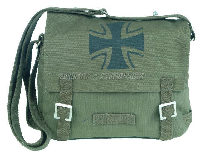 City brašna olivová s potiskem Kříž