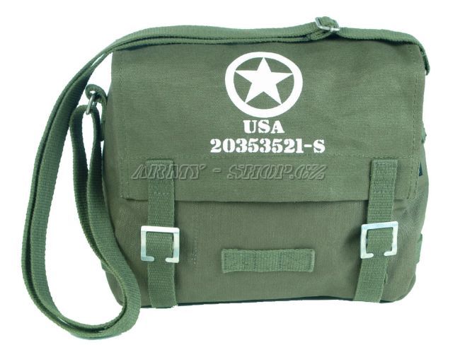 City brašna olivová s potiskem USA