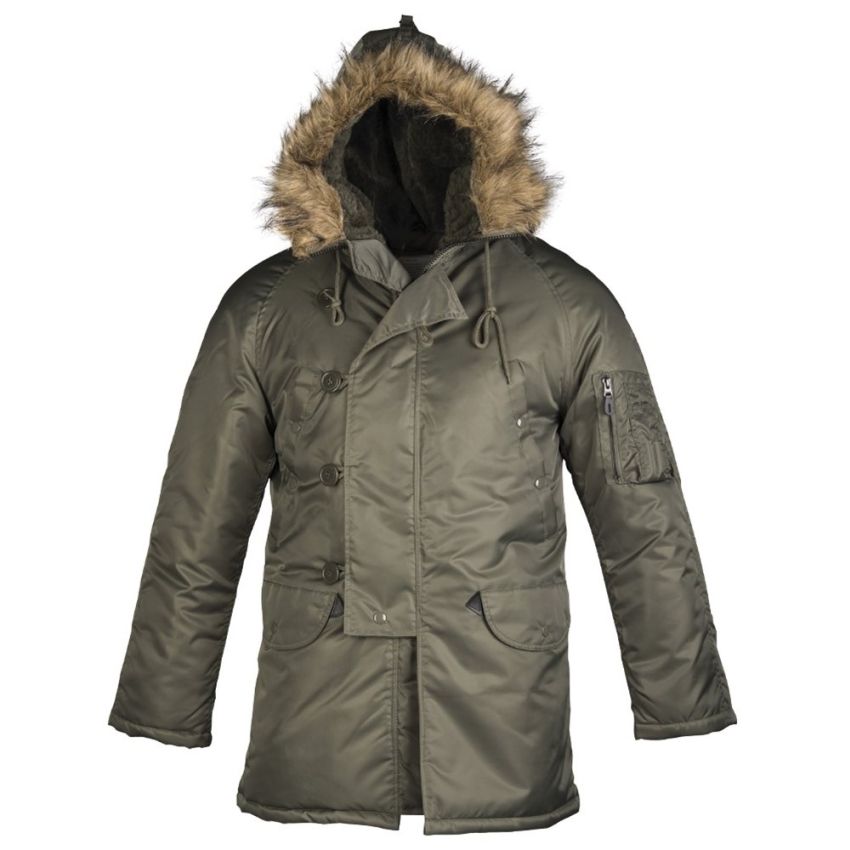 US Letecká Parka N3B  Olivová TEESAR