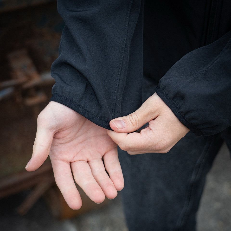 Bunda softshell nápis SECURITY černá