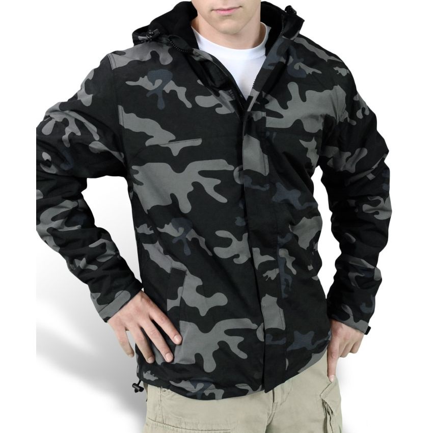 Bunda Windbreaker zipper blackcamo