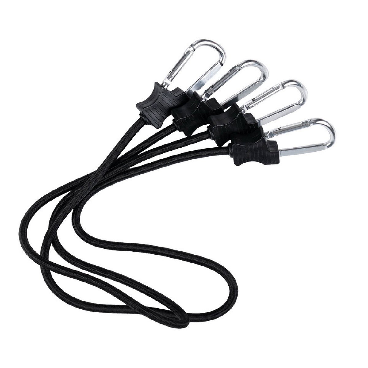 Bungee šňůry s karabinou 24inch/60cm 2ks ČERNÉ