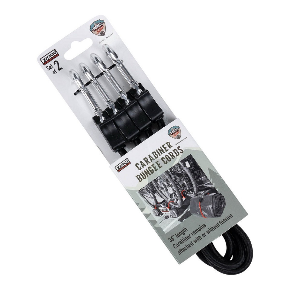 Bungee šňůry s karabinou 24inch/60cm 2ks ČERNÉ