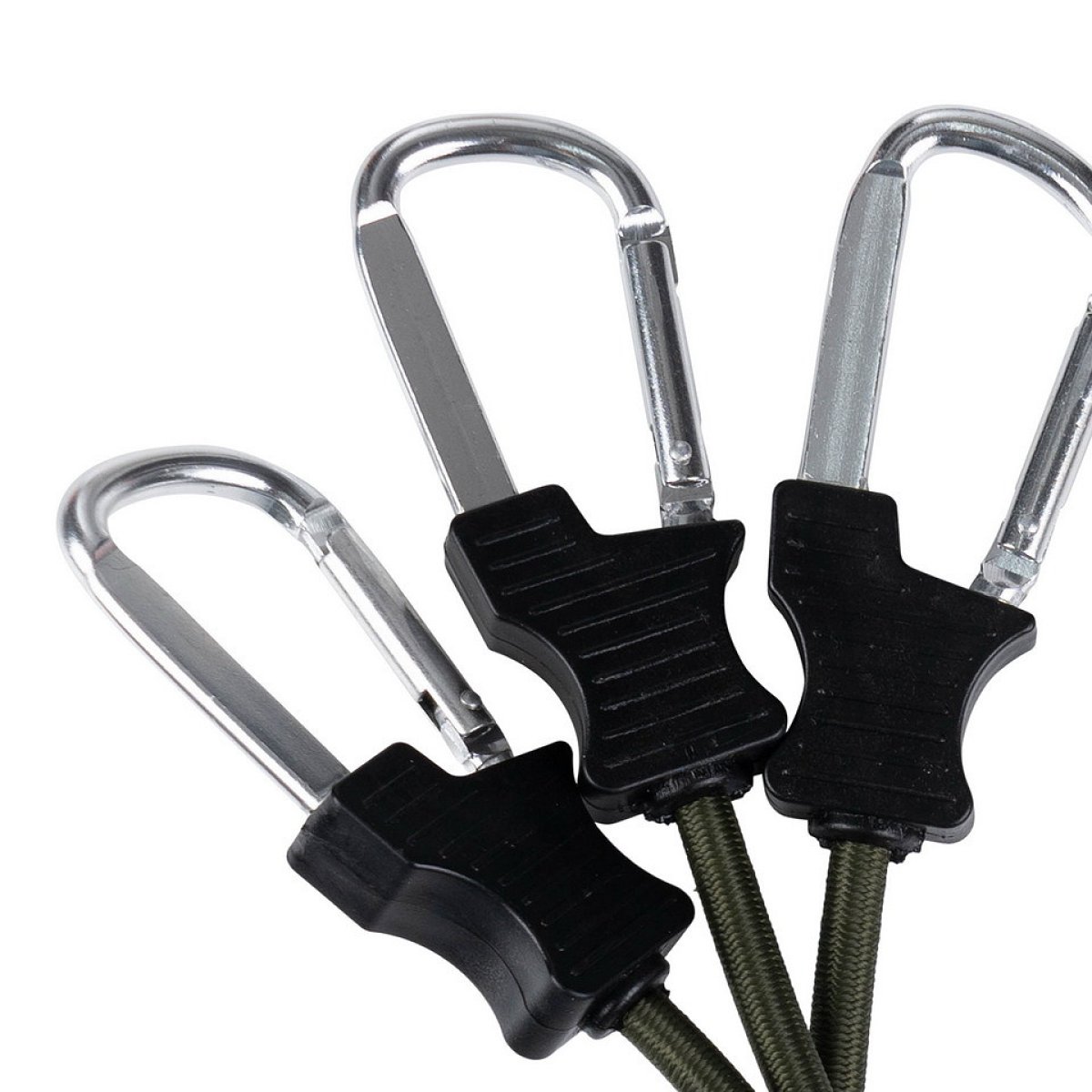 Bungee šňůry s karabinou 36inch/90cm 2ks ZELENÉ