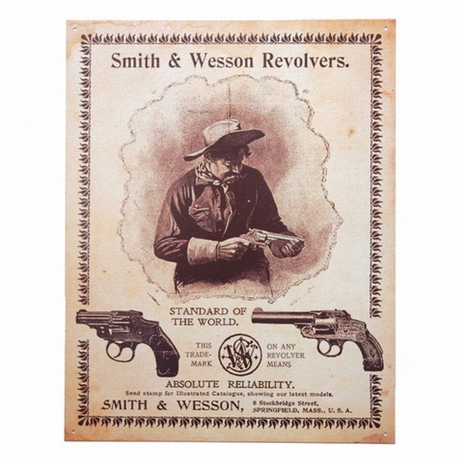 Cedulka 41x32cm S&W revolvers