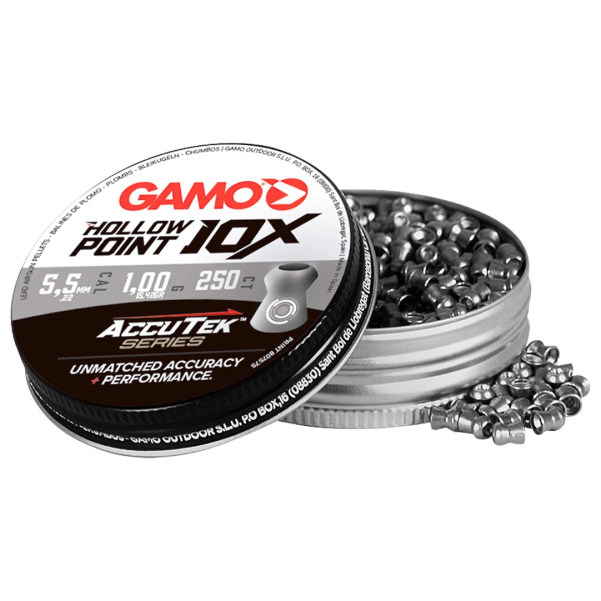 Diabolo Gamo AccuTek Hollow Point 250ks cal.5,5mm