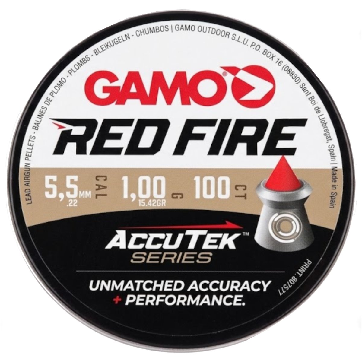 Diabolo Gamo AccuTek Red Fire 100ks cal.5,5mm