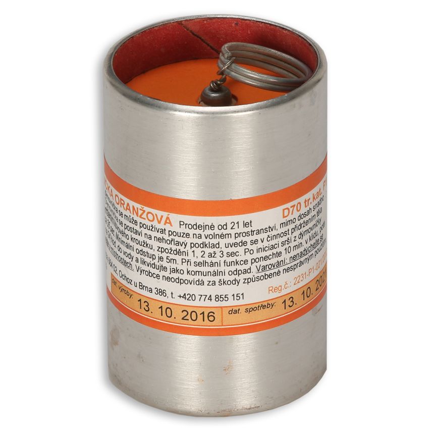 Dýmovnice trhací D70 oranžová 