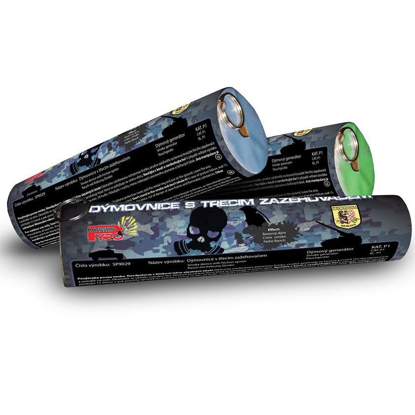 Dýmovnice s TZ velká 3min. MODRÁ