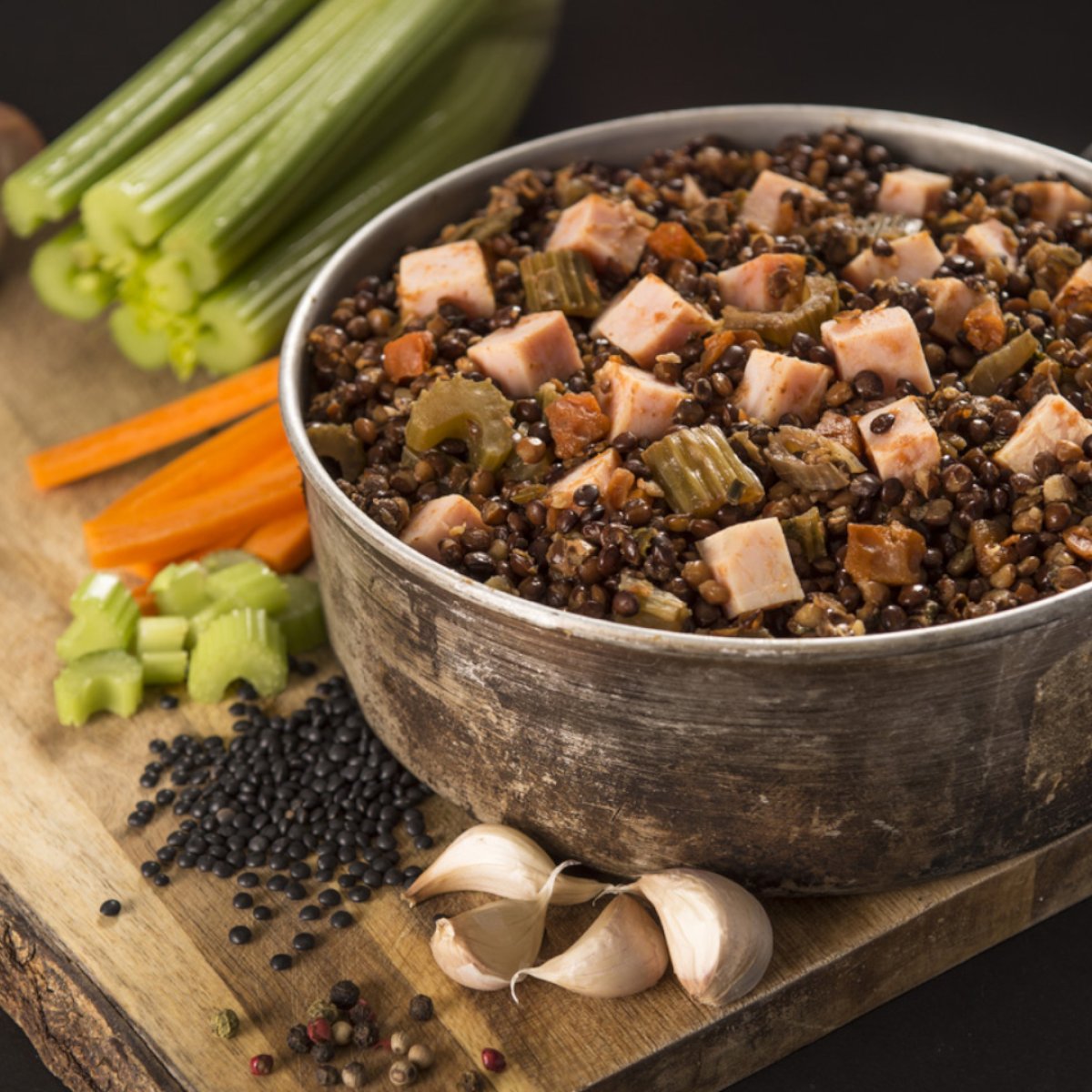 Farmářská šunka s čočkovým ragú 400g ADVENTURE MENU
