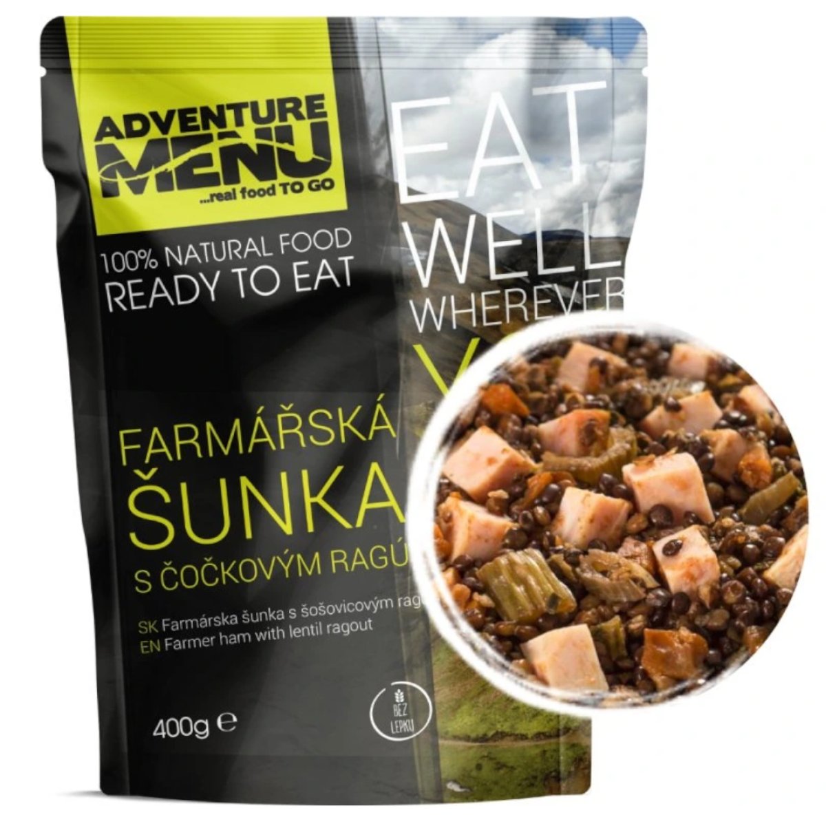 Farmářská šunka s čočkovým ragú 400g ADVENTURE MENU