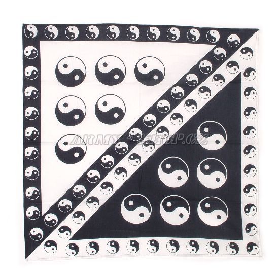 Šátek - jing jang - hrubý