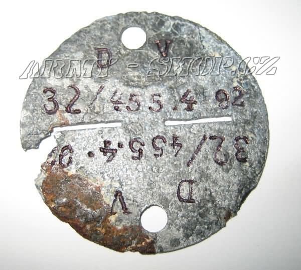 Identifikační známka WH kulatá