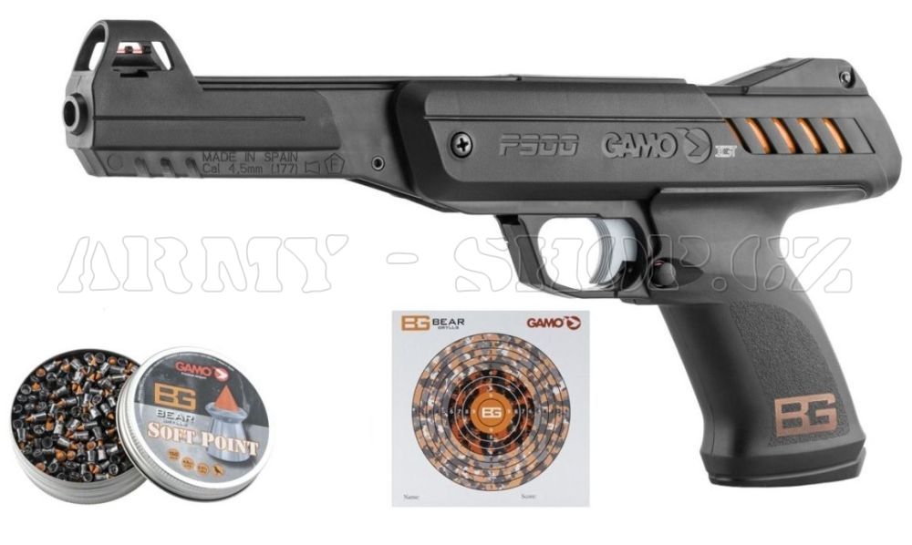 Vzduchová pistole GAMO bear Grylls P900 set 