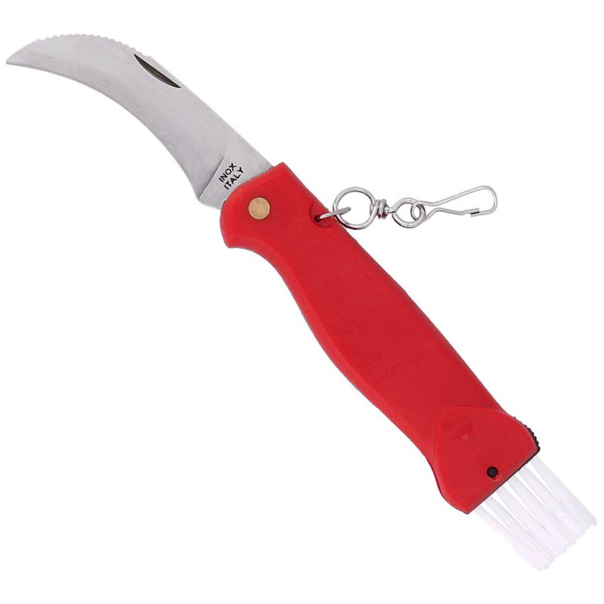 Zavírací nožík na houby se štětečkem RED