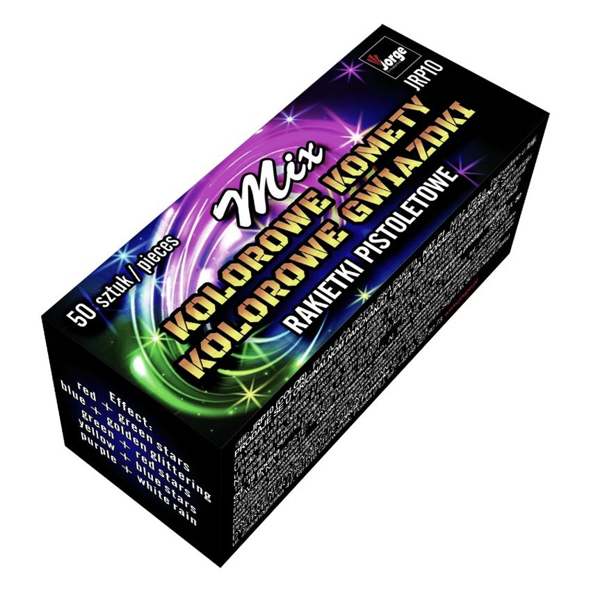 Barevné kometky s hvězdama MIX Jorge 50ks