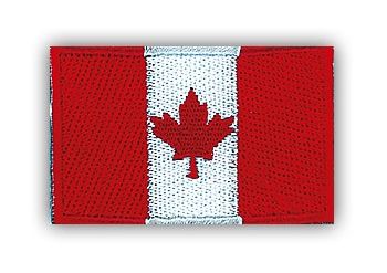 Vyšívaná vlajka - Kanada - nažehlovací