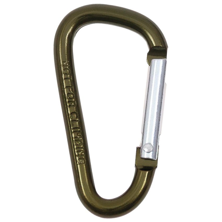 Karabina ocelová 8mm x 8cm  Olivová