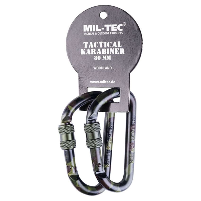 Karabina taktická woodland 8cm 2ks