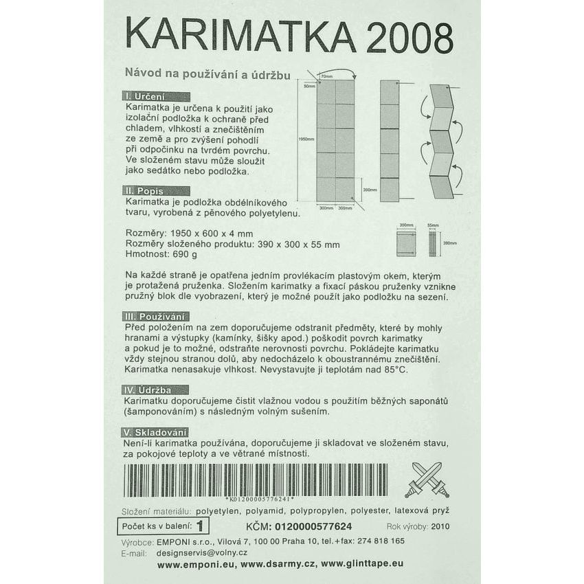 Karimatka skládací vz.2008 AČR