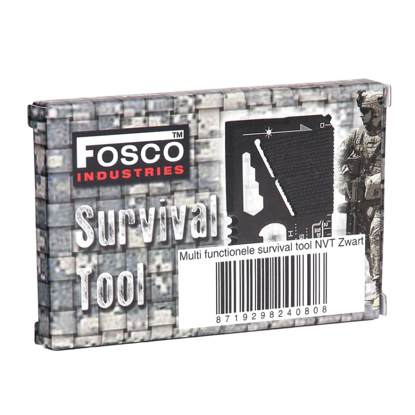 Multifunkční SURVIVAL ocelová karta