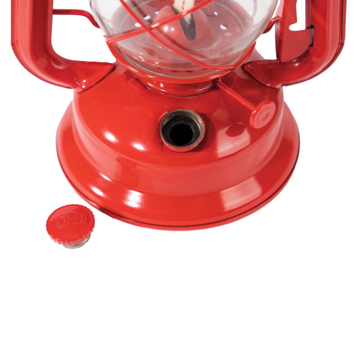 Kerosinová lampa 30cm červená