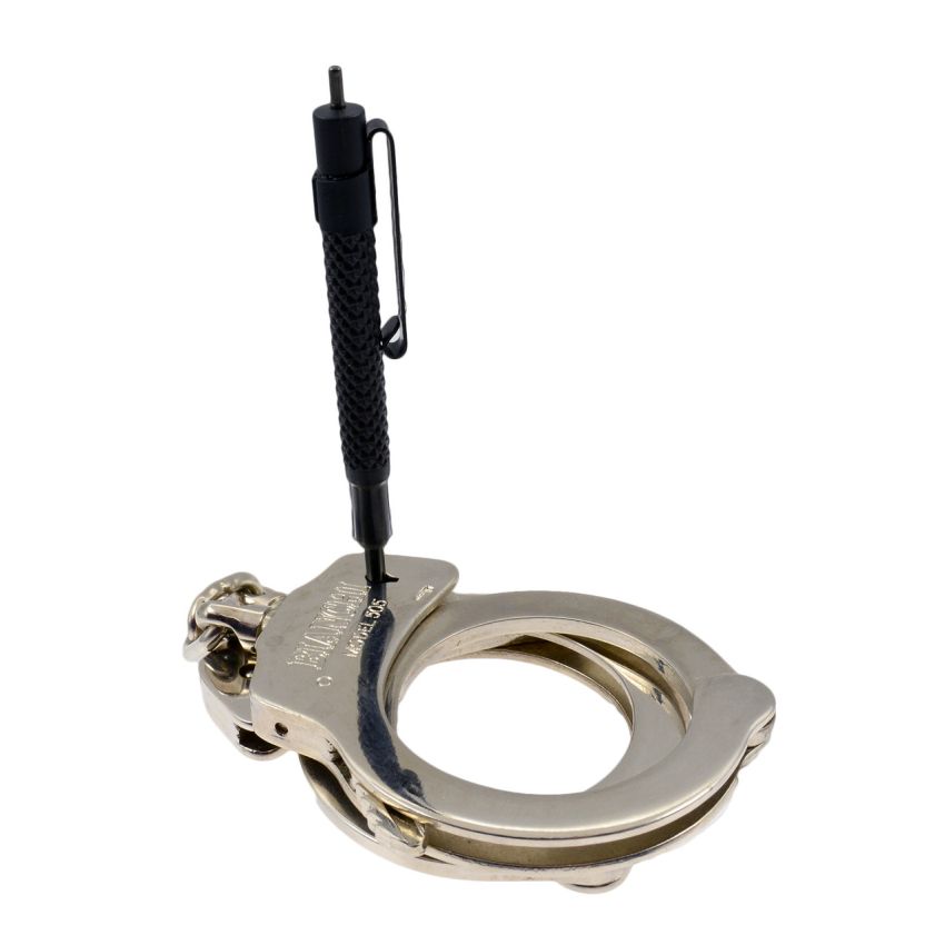 Taktický černý klíč na pouta ve stylu pera