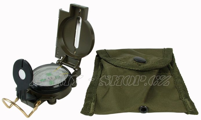 Kompas MILITARY s obalem OLIVOVÝM