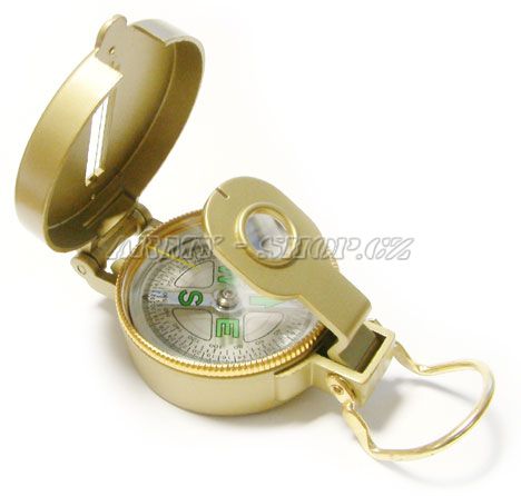 Kompas Army - kovový - Mosazné provedení