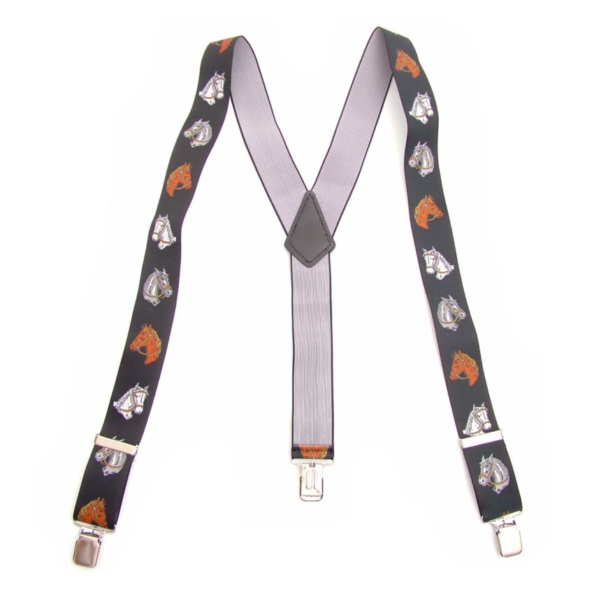 Kšandy - s potiskem -  Kůň  - černé