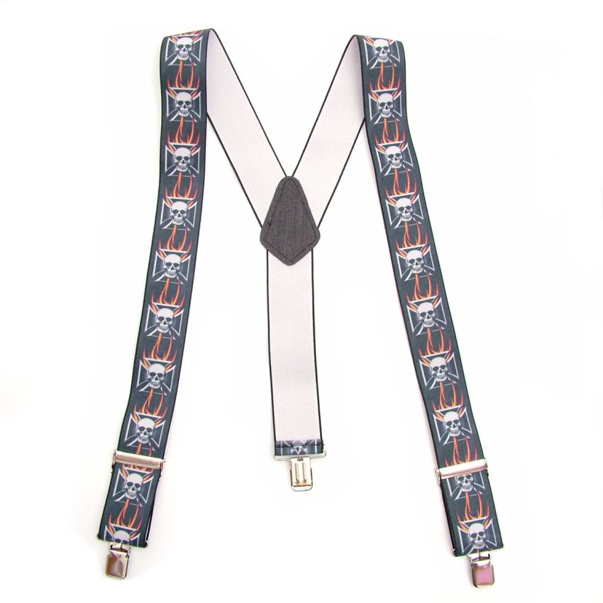 Kšandy s potiskem KŘÍŽ lebka široké