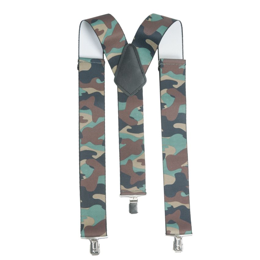 Kšandy s potiskem Woodland široké