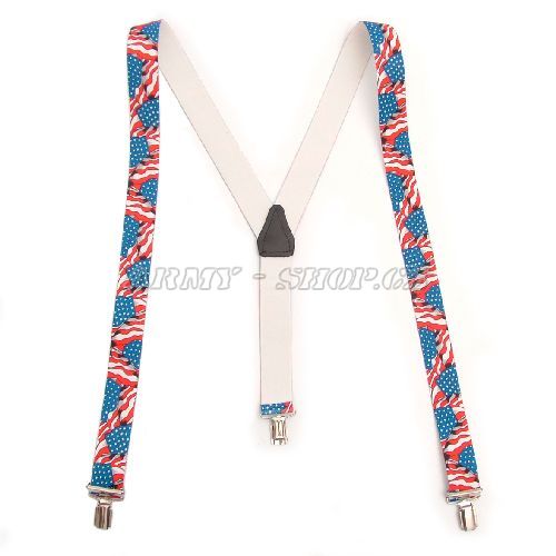 Kšandy - s potiskem -  USA - vlajky  - tenké