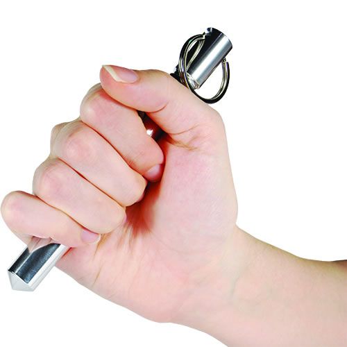 Kubotan plochý stříbrný