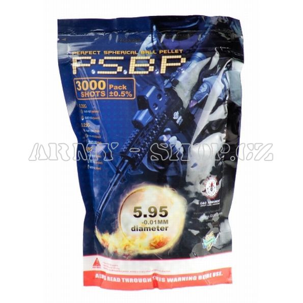 Kuličky BB G&G WHITE 0,25g 3000ks