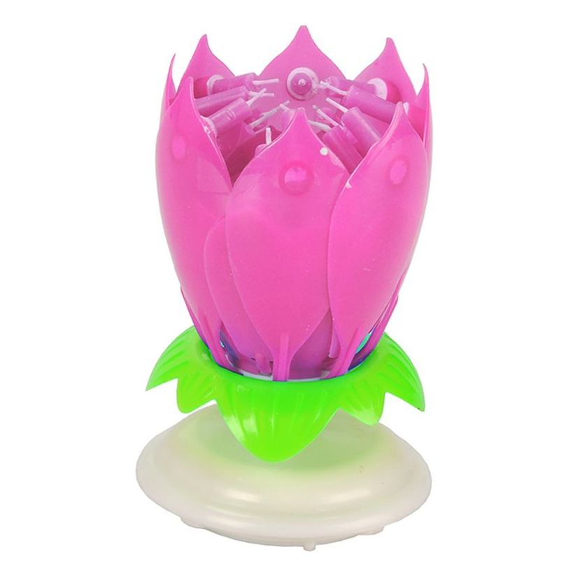 Narozeninový zpívající květ RÚŽOVÝ