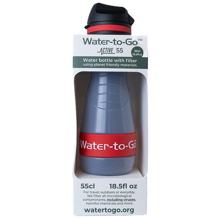 Láhev na filtraci pitné vody Water-To-Go ACTIVE55 červená