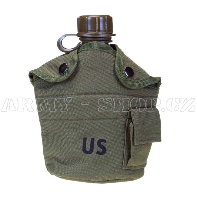 Polní láhev orig. U.S. + olivový obal