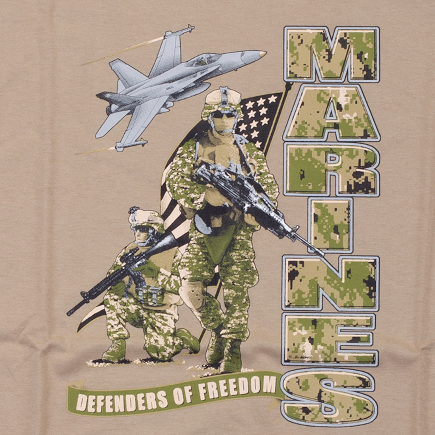 Triko béžové DESIGN MARINES 5