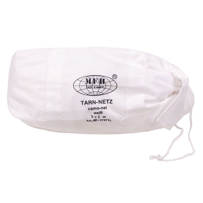 Síť maskovací MFH 2x3m s přepravním obalem  BÍLÁ
