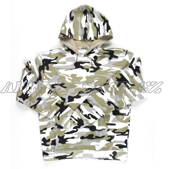 Mikina s kapucí maskáčová streetcamo