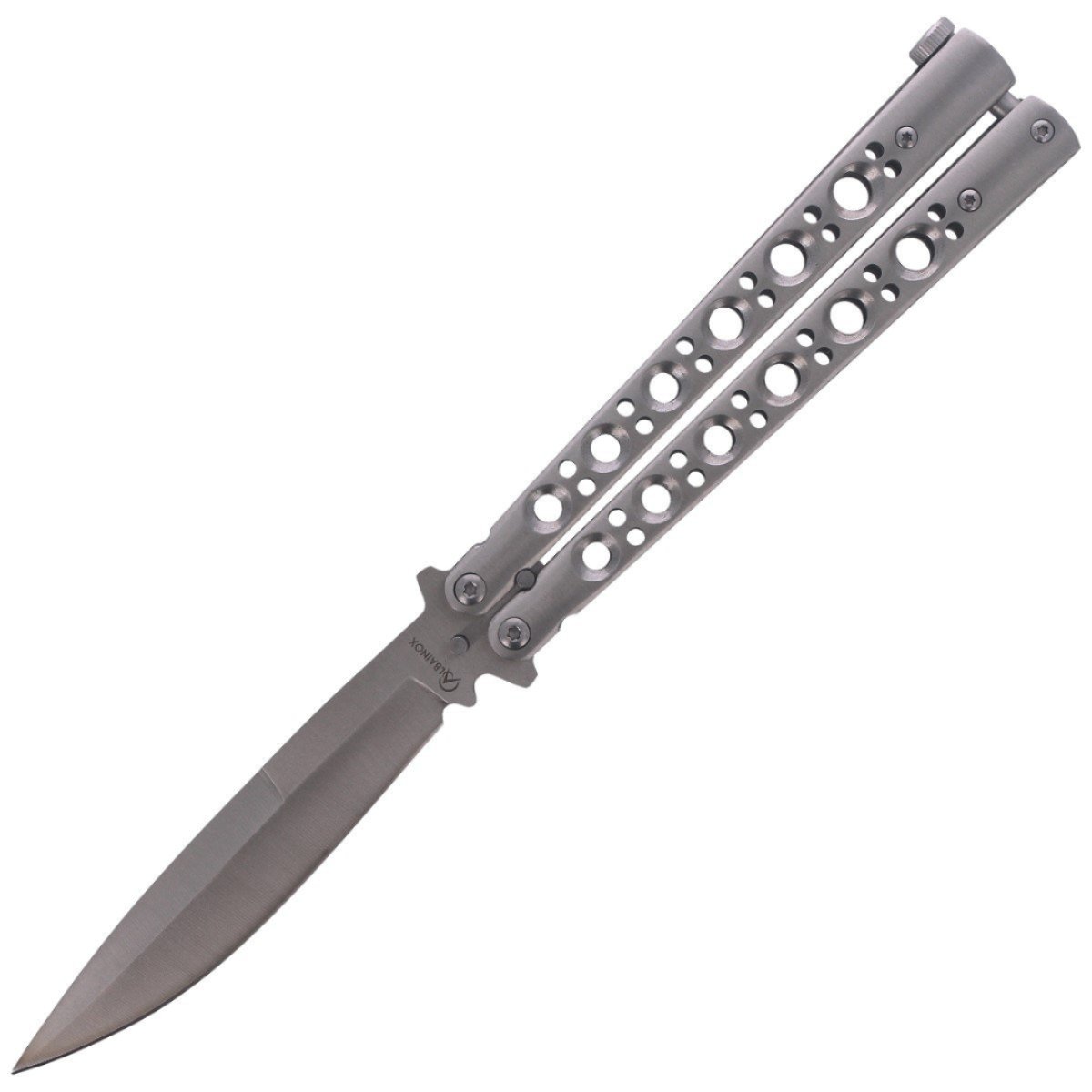 Motýlkový nůž Albainox Balisong - Satin Steel