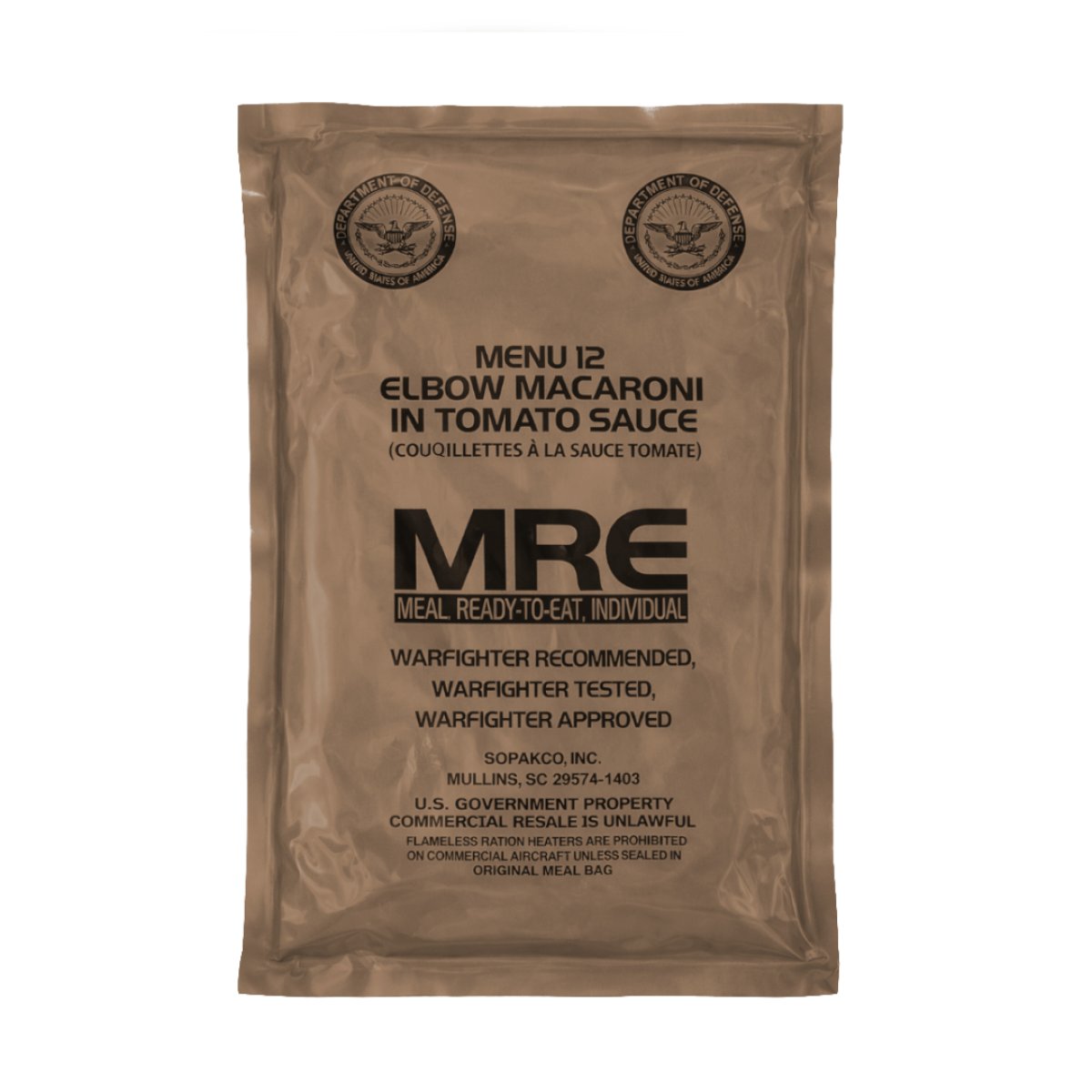 MRE  Meal Ready-to-Eat, Individual
