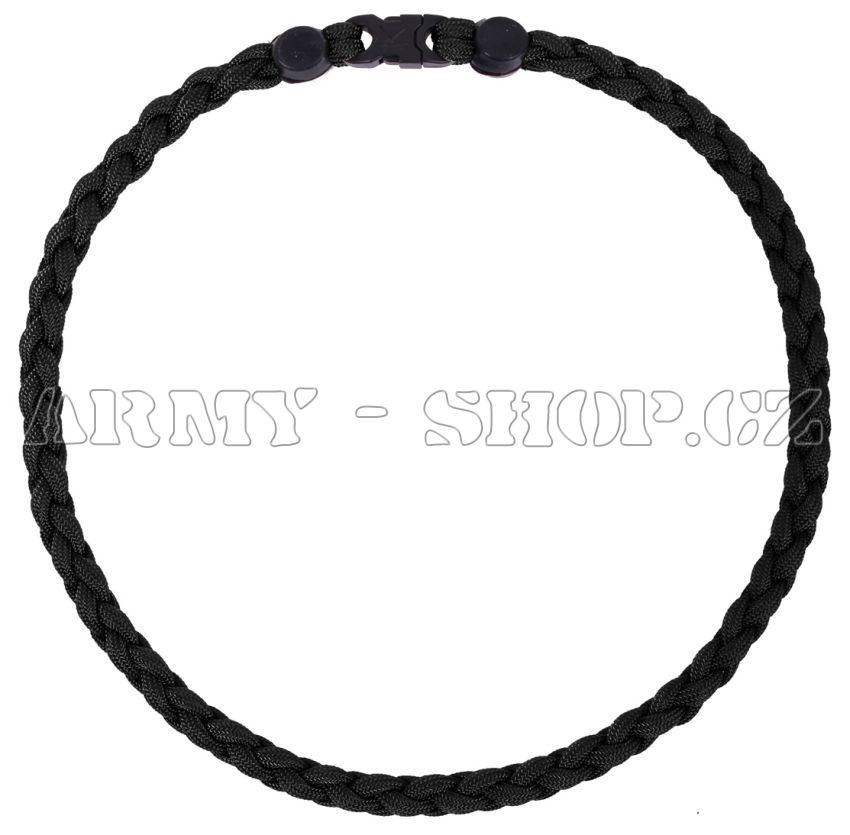 Náhrdelník paracord ČERNÝ