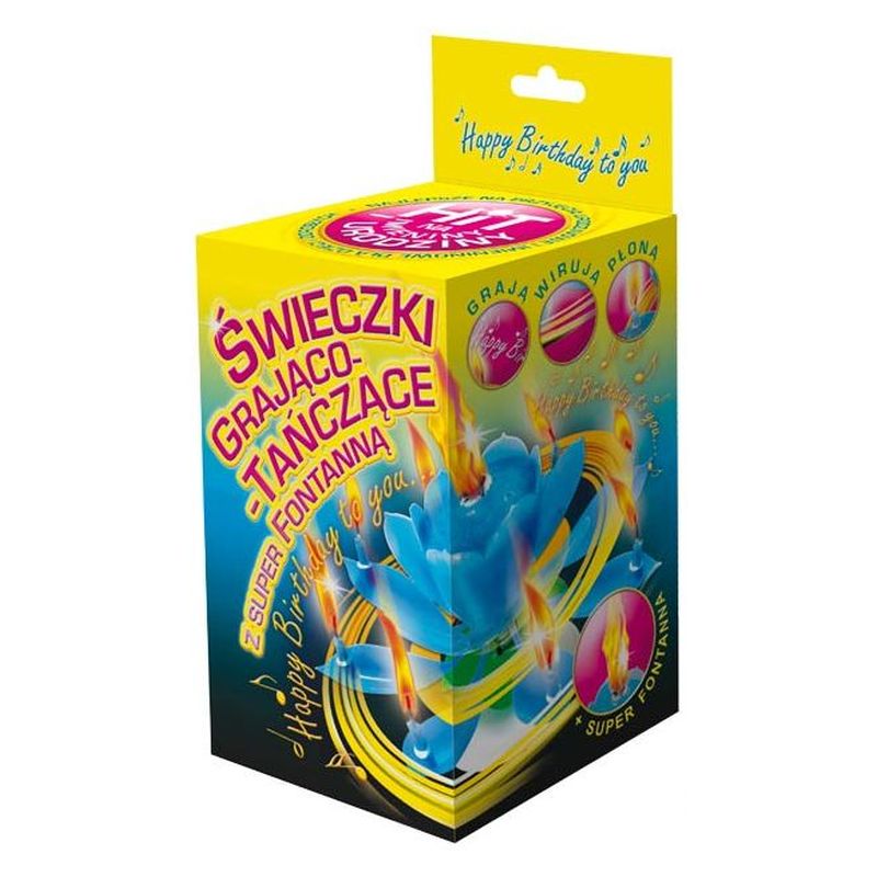 Narozeninový zpívající květ MODRÝ