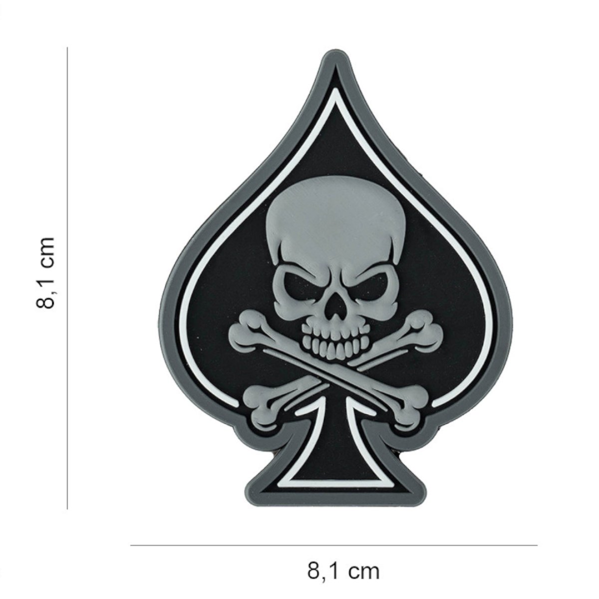 Nášivka ACES OF SHADES SKULL BONES velcro 3D PVC